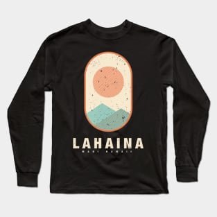 Lahaina Maui Hawaii Vintage Style Long Sleeve T-Shirt